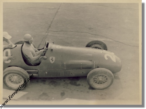Vintage 1952 Photo Alberto Ascari on Ferrari 500 V Gran Premio 