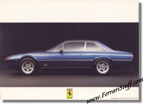 Ferrari 400i Automatic Brochure A trifold Ferrari brochure that measures 