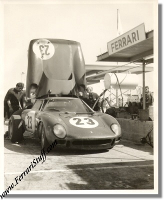 Vintage 1966 photo of Ferrari 250 LM S N 5895 24 Hours of Daytona