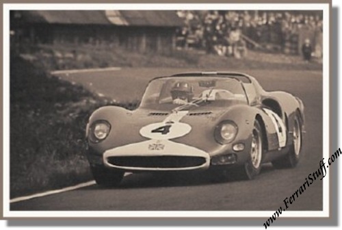 Graham Hill, Ferrari 275 P2 S/N 0826 Nurburgring 1000 KM Rennen 1965 Poster Graham Hill, Ferrari 275 P2 S/N 0826 Nurburgring 1000 KM Rennen 1965 Poster